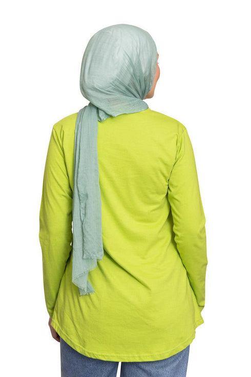 Macaw Green Printed Long - Sleeve Design 30 - Khotwh